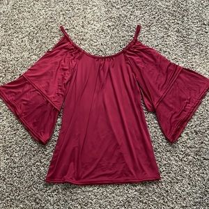 Maroon Blouse (brand unknown) no tags.